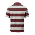 thumbnail image 6 of Havenx Stripes Polo Shirts for Men Short Sleeve Button Down Polo Collared Fast Dry T-Shirts Classic Fit Summer Work Business Wear,Deep Red 2XL, 6 of 6