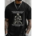 thumbnail image 7 of Men's T-Shirt Samurai Hand Painted Short Sleeve Casual Tee Classic Crew Neck T-Shirt for Men, 5XL, 7 of 7