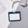 thumbnail image 6 of Kdxio Blue Black Plaid Card Badge Holder Work Badge Sleeve for Office, School, Factory, ID Credit Cards, Driver Licenses and Passes, 6 of 7