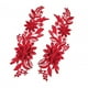 thumbnail image 4 of Apliques de encaje Parches de Bordado floral perfecl Rojo, 4 of 8