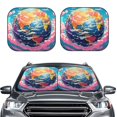 thumbnail image 2 of Sikiie Colorful Whimsical Earth Print Foldable Car Windshield Sun Visor, Car Window Sunshade Suitable for Sedan, SUV and Truck Car Accessories-Large, 2 of 6