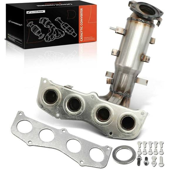 A-Premium Front Exhaust Manifold Catalytic Converter Kit Direct-Fit Compatible with Toyota Camry 2002-2006, Solara 2002-2006, 2.4L, EPA Compliant