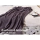 thumbnail image 3 of CREVENT Manta Decorativa de Punto para Sofá Silla Cama, Suave Transpirable Ligera para Primavera Verano (50''X60'' Gris Oscuro/Negro), 3 of 5
