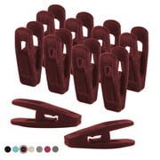 Closet Accessories, 10 Pack Velvet Clips, Durable Non- Breaking Material, Matching Hangers of Our Brand and Your existing Velvet Hanger, Suitable to Hang Many Types of Clothes. Burgundy