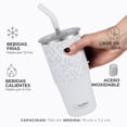 thumbnail image 3 of Vaso Térmico Buffer Flask Leopardo Blanco 700 ml Acero Inoxidable Tapa Anti Derrame para Bebidas Frí, 3 of 8