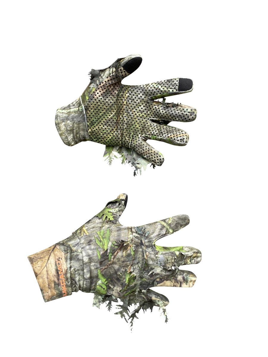 Leafy Camo Gloves (Fingerless or Touchscreen Tips)