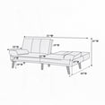 thumbnail image 3 of Modern Black Polyfiber 2pc Sectional Sofa Set with Solid Wood Legs, 3 of 15