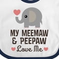 thumbnail image 4 of Inktastic Meemaw and Peepaw Love Me Grandchild Boys or Girls Baby Bib, 4 of 4