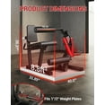 thumbnail image 5 of GARVEE 4 IN 1 Leg Extension and Curl Machine,700lbs Adjustable Leg Curl,Leg Extender for Home Gym,Fits 1" & 2" Weight Plates,Black&Red, 5 of 7
