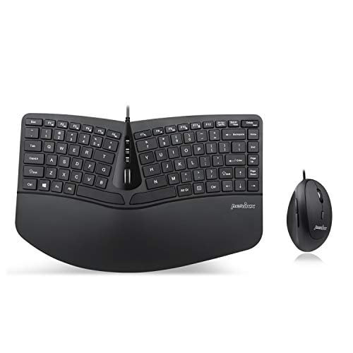 perixx periduo406, wired mini ergonomic split keyboard and portable