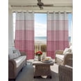 thumbnail image 4 of Pink Ombre Blackout Curtains 84 Inches Long for Bedroom, Farmhouse Vintage Wooden Striped Thermal Insulated Room Darkening Black Out Window Curtain Panels Grommet Drapes for Living Room, 4 of 8