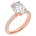 1 Carat Center Stone 14K Rose Gold IGI Certified Lab Grown Oval Diamond ...