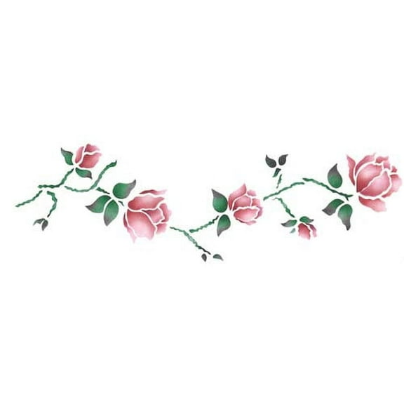 Rose Vine Wall Stencil SKU #659 by Designer Stencils