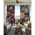 thumbnail image 6 of Flower Kitchen Curtains Spring Summer Country Watercolor Sunflower Floral Cafe Short Curtains for Bathroom Blackout Window Curtain Small Window Treatment Drapes for Bedroom Living Room 27.5"x39"x2, 6 of 9