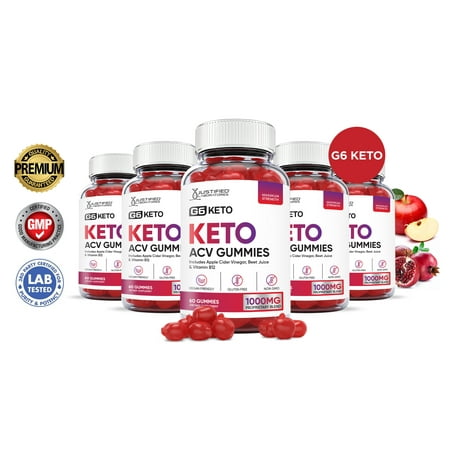 (5 Pack) G6 Keto ACV Gummies 1000MG Dietary Supplement 300 Gummys
