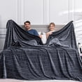 thumbnail image 1 of Serenhom Soft Cozy 120x120 Inches Seamless Oversized King Fleece Blanket, 3D Jacquard Decorative Giant 10'x10' California King Blanket Extra Large for Bed, 1 of 6