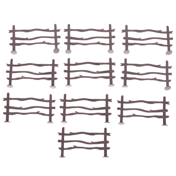 Homoyoyo Brown PVC Corral Fence Panels, Set of 20 and Versatile Decorative Outdoor Garden Fencing