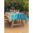 thumbnail image 3 of Outdoor Table Cloth with Umbrella Hole and Zipper, Aqua Ombre Coastal Waterproof Rectangle Tablecloth 52"x70", Summer Nautical Beach Ocean Seaside Washable Table Cover for Outside Party Patio Picnic, 3 of 8