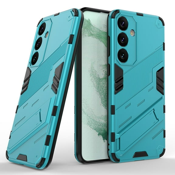 ELEHOLD Rugged Case for Samsung Galaxy S23 FE with Built-in Hidden Kickstand Anti-Scratch Hybrid Slim Thin Non-Slip Shockproof Case for Samsung S23 FE,Blue