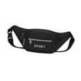 thumbnail image 2 of Riñonera para hombre, riñonera, riñonera con hebilla de liberación rápida, bolsa con cremallera, bolso de hombro para viajes, entrenamiento, Negro, 2 of 9