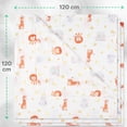 thumbnail image 4 of Mantas Swaddle Baby de San Francisco, paquete de 3 unidades, 120 x 120 cm, suaves, 4 of 6