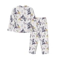 thumbnail image 2 of Goofa Rabbit And Butterfly Printed Women’s 2 Piece Pajama Set Super,Pajamas Women's Long Sleeve Sleepwear Soft Button Down Loungewear Pjs Lounge Set Nightwear-, 2 of 9