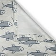 thumbnail image 5 of Ambesonne Fish Grommet Curtain, Aquarium Doodle Scales, 50" x 96", Dark Blue White, 5 of 6
