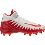 NIke Kids' Alpha Menace Varsity Mid Football Cleats White/Red 2.5