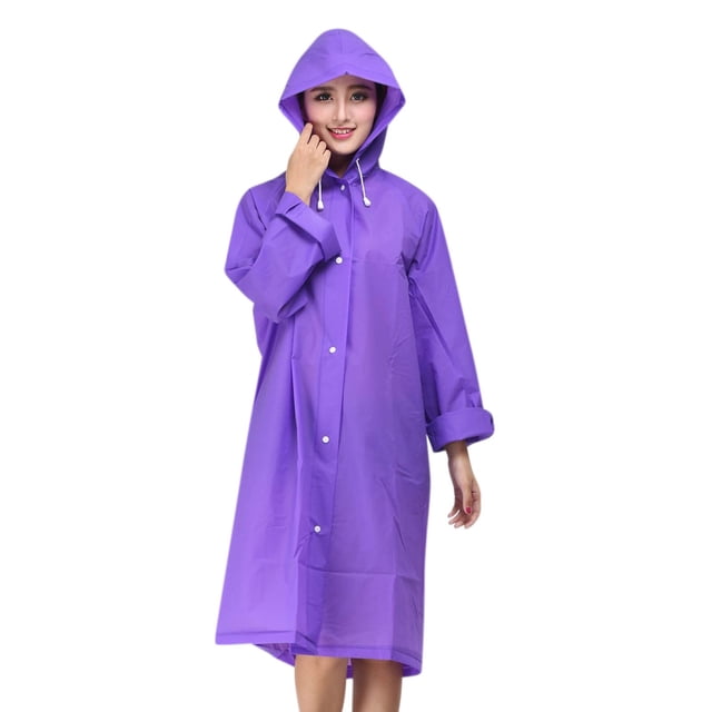 Poncho de Pluie Réutilisable pour Adultes, Imperméable Portable avec Capuchon, Équipement de Pluie Léger et Compact pour le Camping, la Randonnée et les Voyages