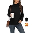 thumbnail image 4 of Asklazy Women's Turtleneck Sweater Long Sleeve Cozy Warm Casual Lightweight Soft Pullover Jumper Tops,US Size,Black,M, 4 of 9