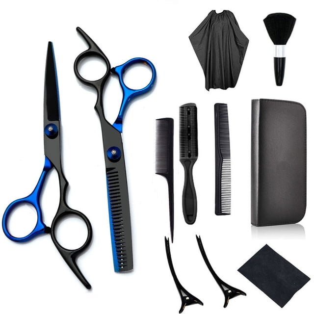 Maquinilla para cortar el pelo de peluquería, corte de pelo plano, flequillo, pelo fino y roto, cortadora de dientes, juego de cortadora de pelo para el hogar