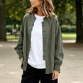 thumbnail image 5 of Vetsdori Womens Square Neck Button up Shirts Long Sleeve Cotton Linen Solid Color Casual, 5 of 8