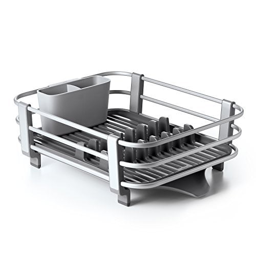 Better Homes Gardens Antique Gray Wire Dish Drying Rack with Utensil Holder for Kitchen Countertop Walmart