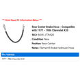 thumbnail image 2 of Rear Center Brake Hose - Compatible with 1977 - 1986 Chevy K30 1978 1979 1980 1981 1982 1983 1984 1985, 2 of 2