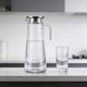 thumbnail image 5 of Jarra de agua fría a rayas acrílicas de plástico PC con tapa de acero inoxidable, gris marrón transparente, resistente al calor 1000ml 1200ml 1500ml para zumo de té helado, 5 of 6