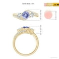 thumbnail image 4 of Angara Natural 0.9 Ct. Tanzanite with Diamond Fashion Ring in 14K Yellow Gold for Women (Ring Size: 12), 4 of 9