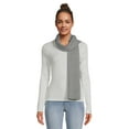 Time and Tru Women's Knit Scarf with Ribbed Trim
