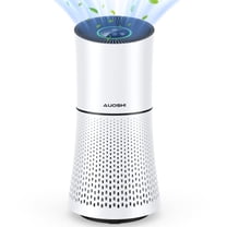 AUOSHI Air Purifiers H13 True HEPA Filter Air Purifier for Home Bedroom Room Ozone Free Air Filtration System Cleaner Odor Eliminators Remove 99.97% Dust Smoke Pollen (White)