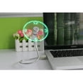 PATKAW Flexible Mini USB LED Cooling Flashing Fan for PC Laptop