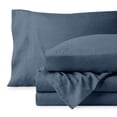 thumbnail image 5 of Bare Home Washed Sheet Set - Premium 1800 Collection - Deep Pocket - 4 Piece - Queen, Bering Sea, 5 of 6