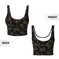 thumbnail image 5 of Haiem Colorful Game Controller Pattern Womens Sports Bra - U Neck Padded Low Impact Yoga Bra Workout Crop Top Gym Moisture-Wicking Workout Vest -, 5 of 9