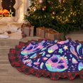 thumbnail image 5 of Sigee crystal Skull mushroom for Christmas Decoration Tree Skirt Christmas Plaid Tree Skirt,Christmas home decor Holiday Tree Skirt Fits TChristmas Tree-48", 5 of 6