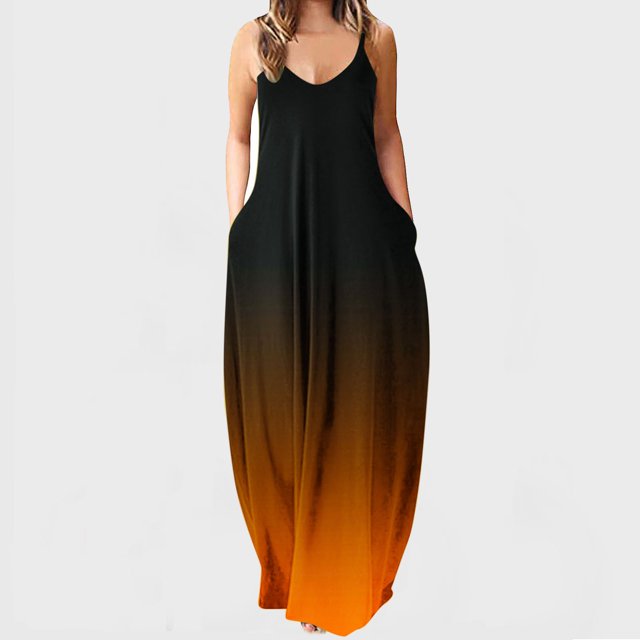 zanvin Robes d'Été, Mode Femme Vintage Col en V Sans Manches à Imprimé Robes de Soirée