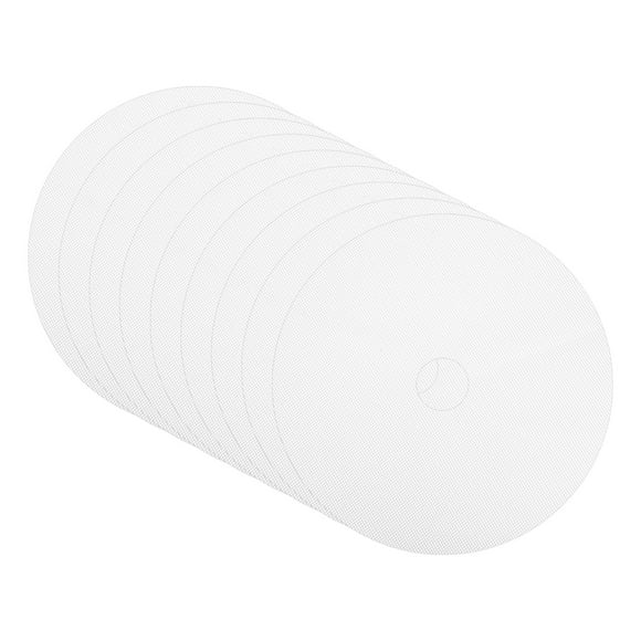 Hoja deshidratadora de silicona redonda de 13" Uxcell, reutilizable y antiadherente, malla para secar frutas, blanca, 9 piezas