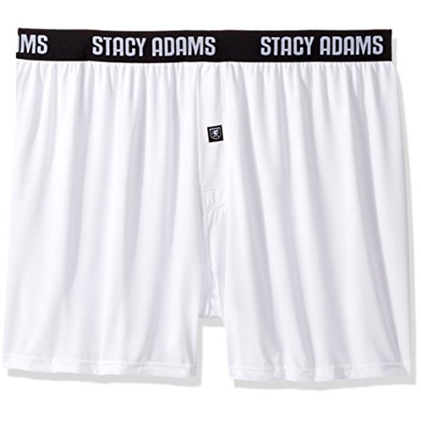 Stacy Adams Stacy Adams Men's Big and Tall Boxer Short Sizes, White