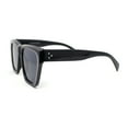 thumbnail image 3 of Womens Oversize Beveled Frame XL Cat Eye Retro Sunglasses All Black, 3 of 4