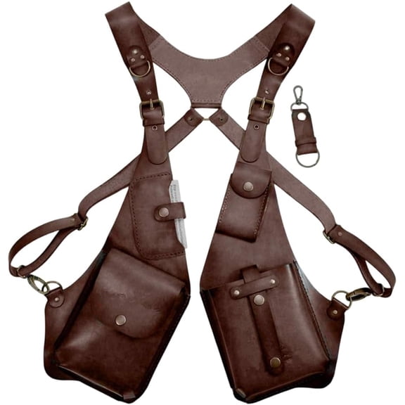 TripleHBB Premium Leather Adjustable Underarm Shoulder Bag for Men & Women,Double Shoulder Armpit Bag Adjustable Unisex Under Arm Bag