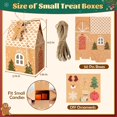 thumbnail image 3 of TETOU 50 Pcs Christmas Treat Boxes, Gingerbread Wrapping Paper, Christmas Candy Cookie Boxes with 24/60 Ornaments Tags, Small Kraft Paper Gift Wrap Bags for Xmas Party Favors Gifts Wrapping, 3 of 9