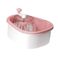thumbnail image 4 of Cesta de drenaje Utensilios de cocina sin manos mojadas Colador manual de frutas con cepillo rosa, 4 of 9
