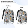 thumbnail image 2 of Easygdp Dog for Durable Canvas Laptop Backpack - Adjustable Shoulder Strap, Large Capacity, Fits 15-17in Laptops, for School, Work, Travel-Medium, 2 of 5